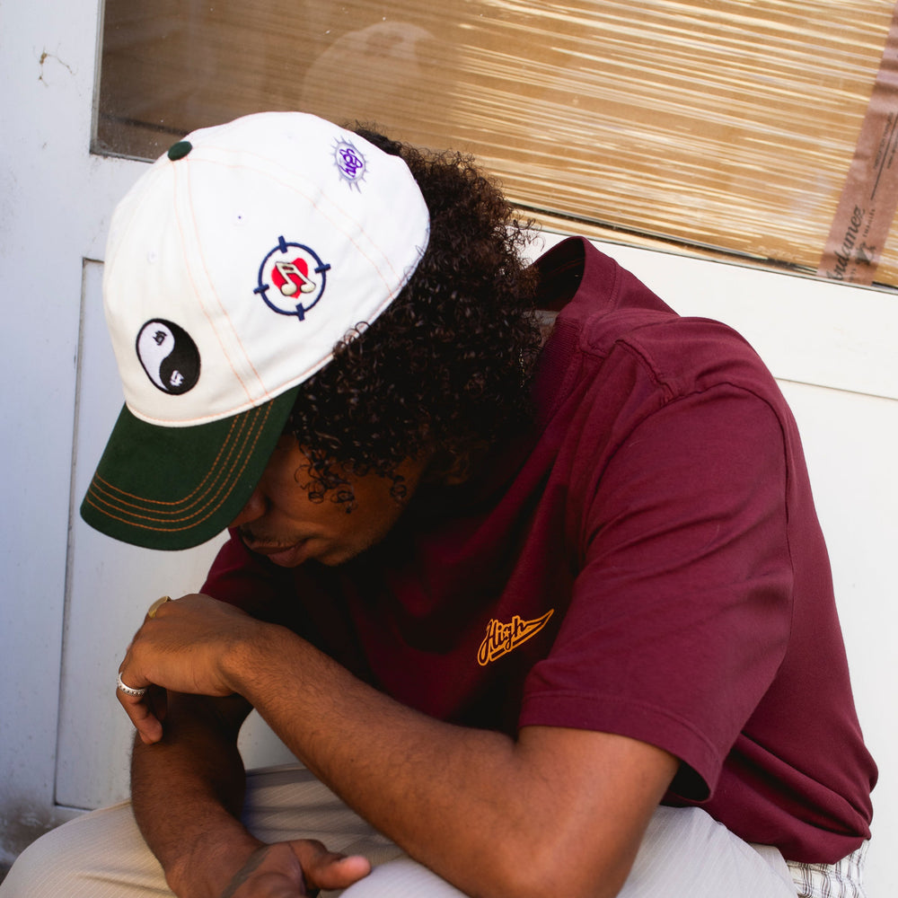 Sticker Cap White/green