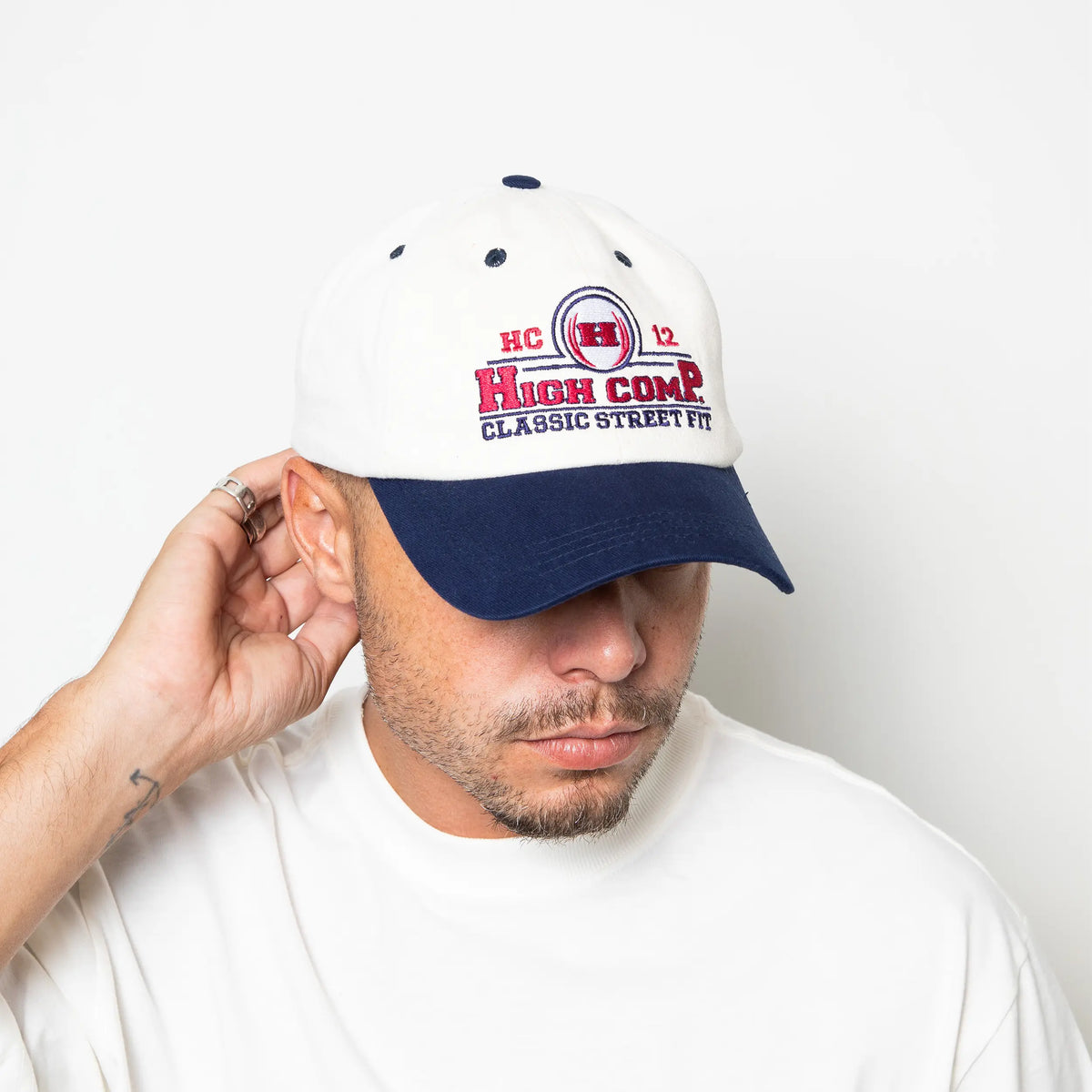 6 Panel Varsity White/Navy