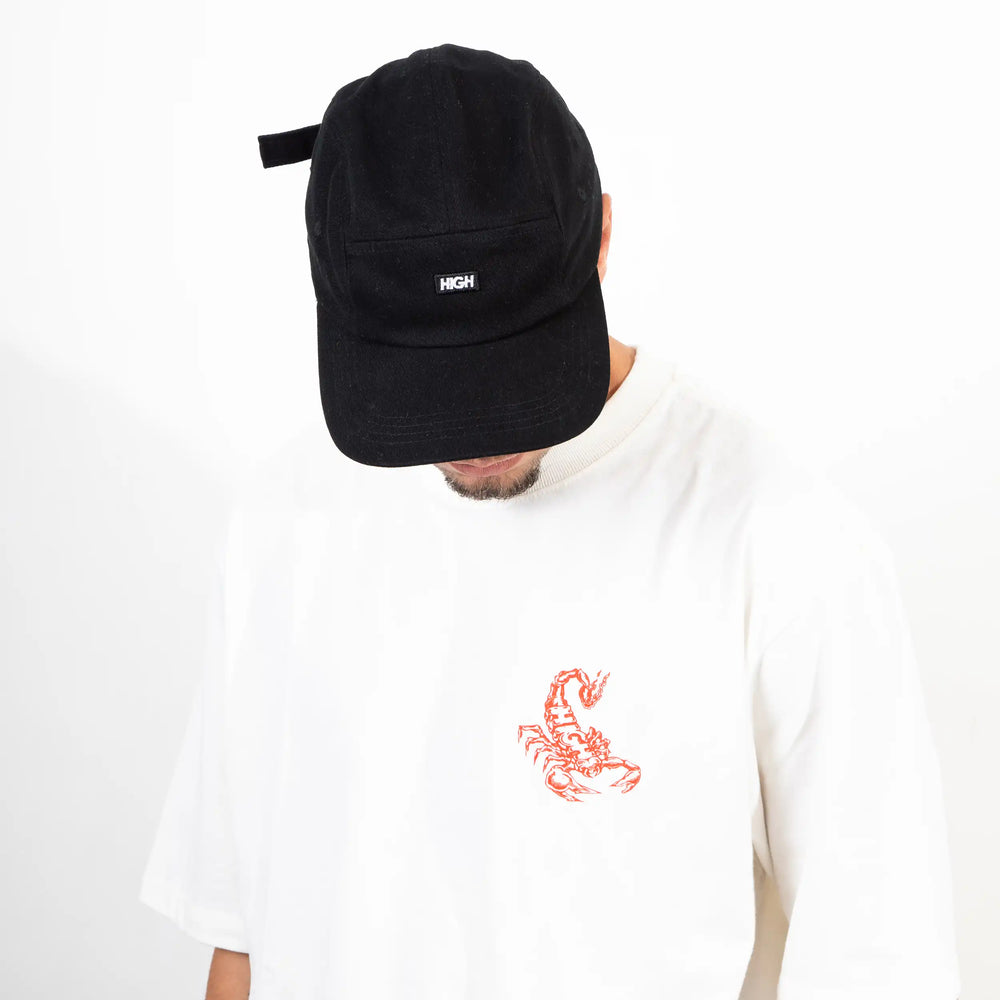 Twill 5 Panel Patch Black