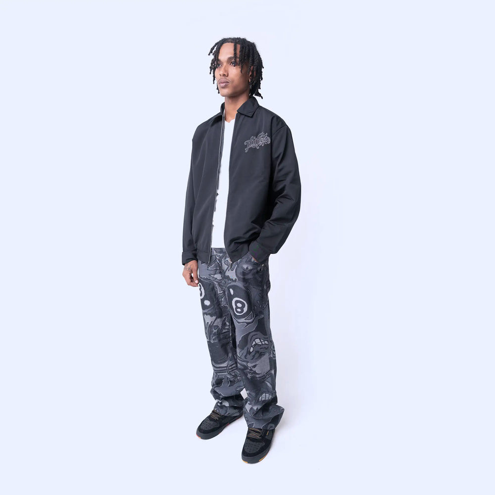 Jacquard Pants Black