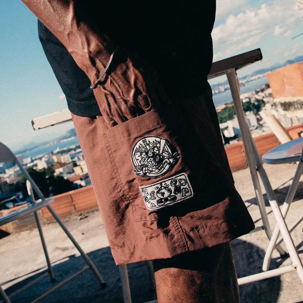 Orbit Sportshorts Patches Brown