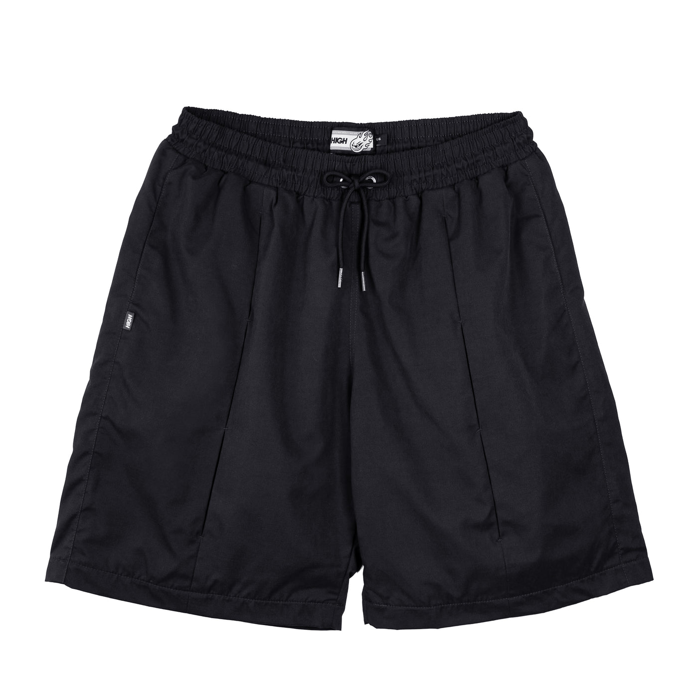 Pleated Mesh Shorts Black