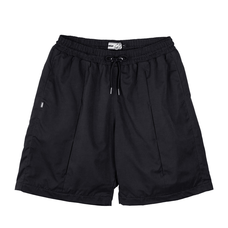 Pleated Mesh Shorts Black