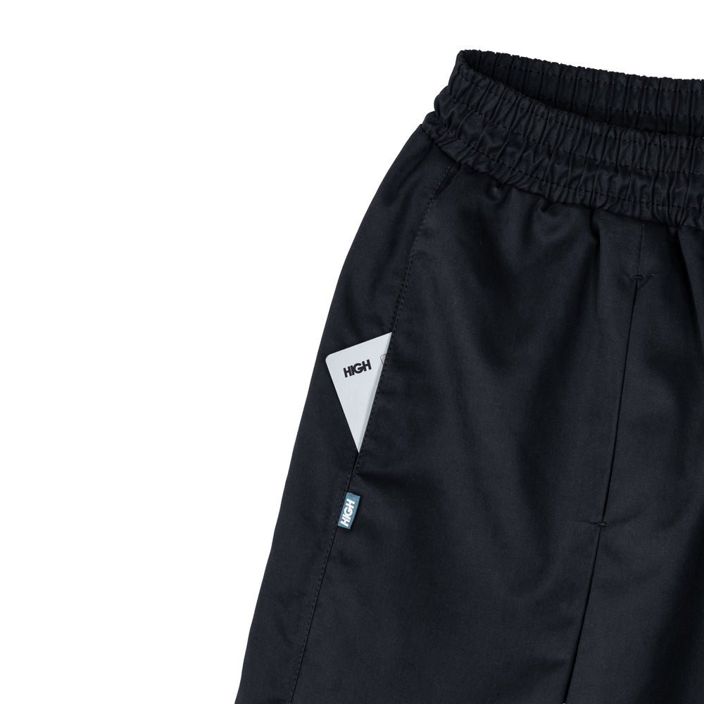 Pleated Mesh Shorts Black