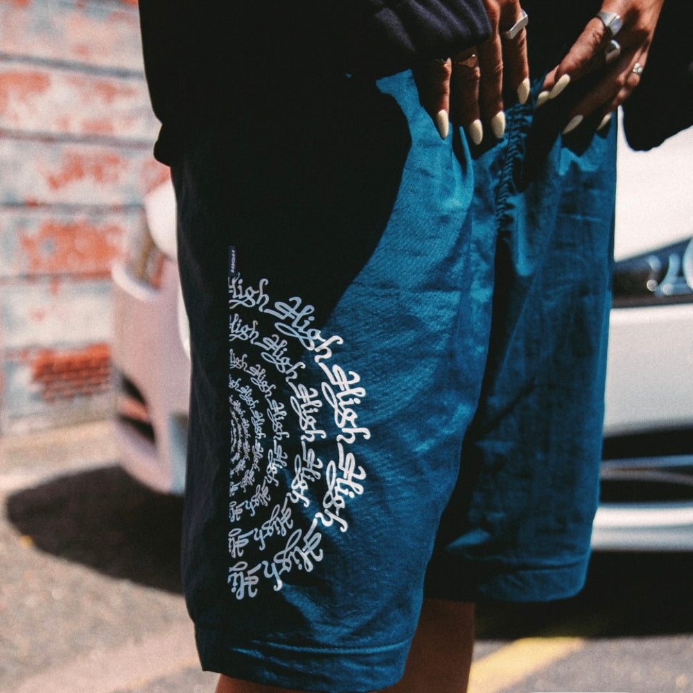 Twist Shorts Oil Blue