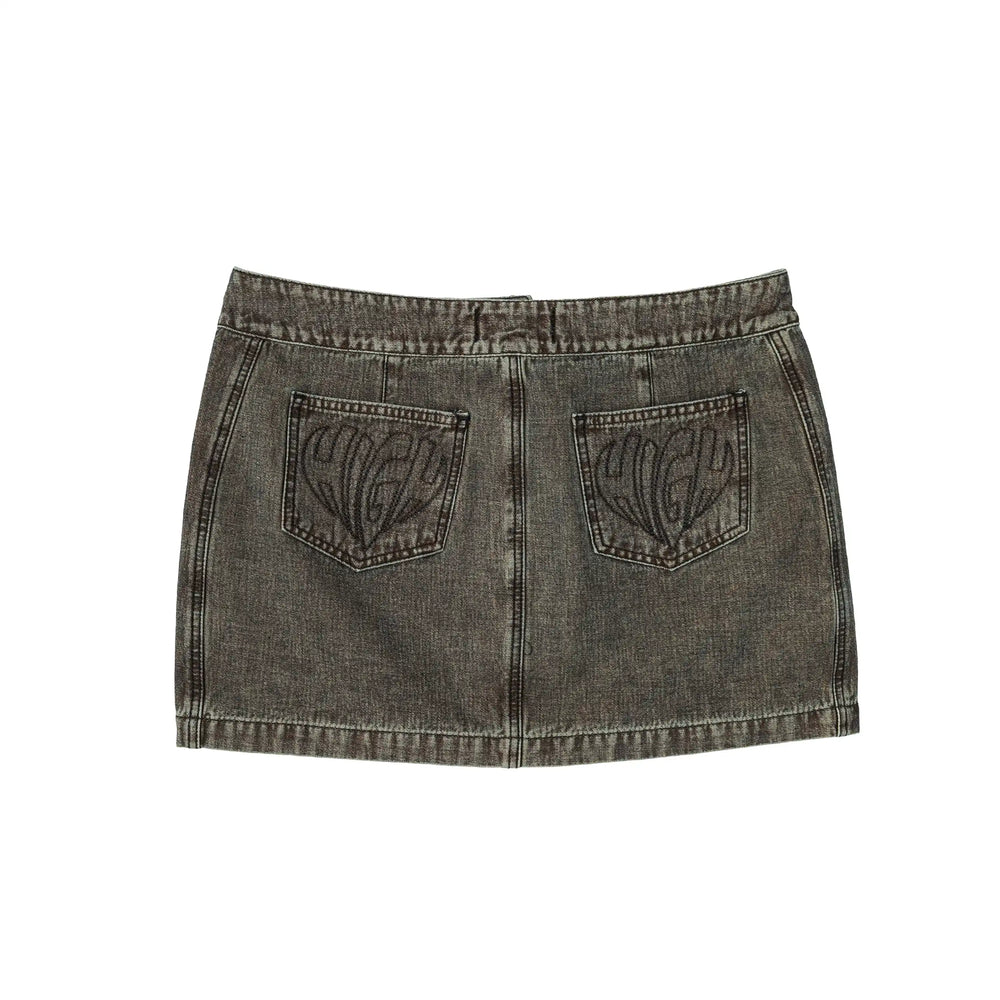 Jeans Mini Skirt Core Brown