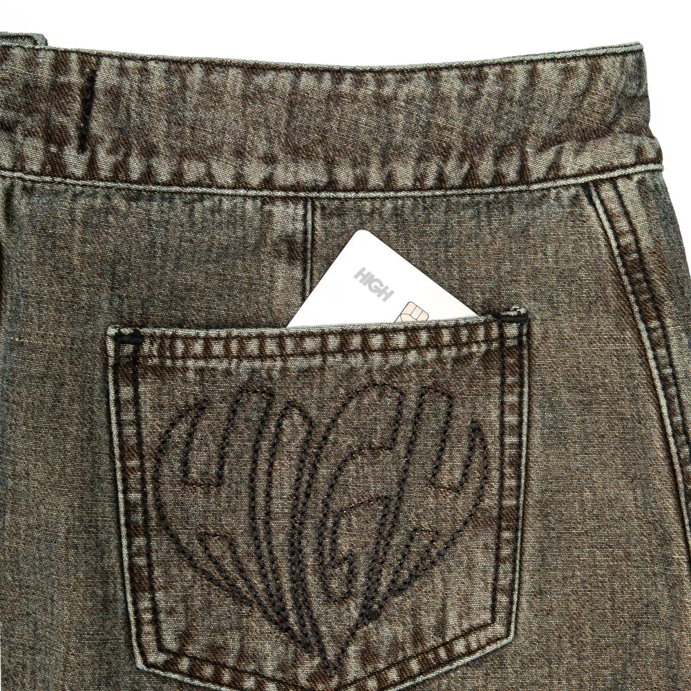 Jeans Mini Skirt Core Brown