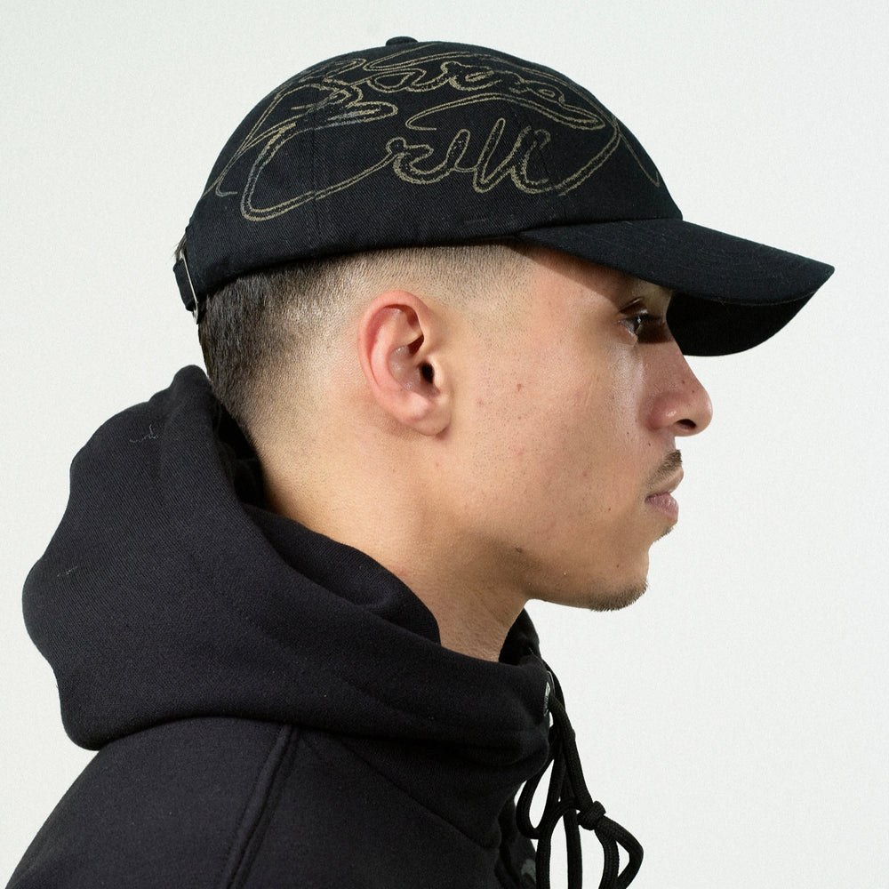 Boné Six Panel "Assinatura" Preto - HIGH a/c BARRA