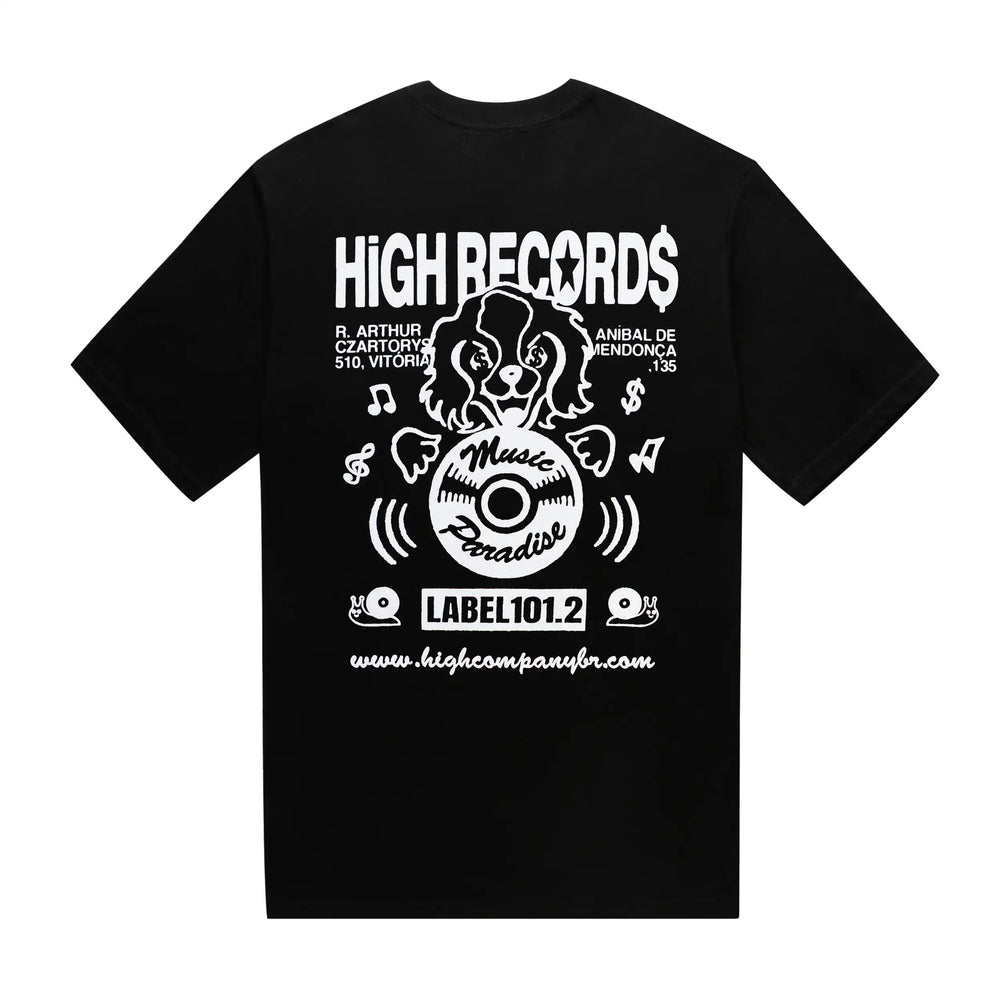 Records Tee Black
