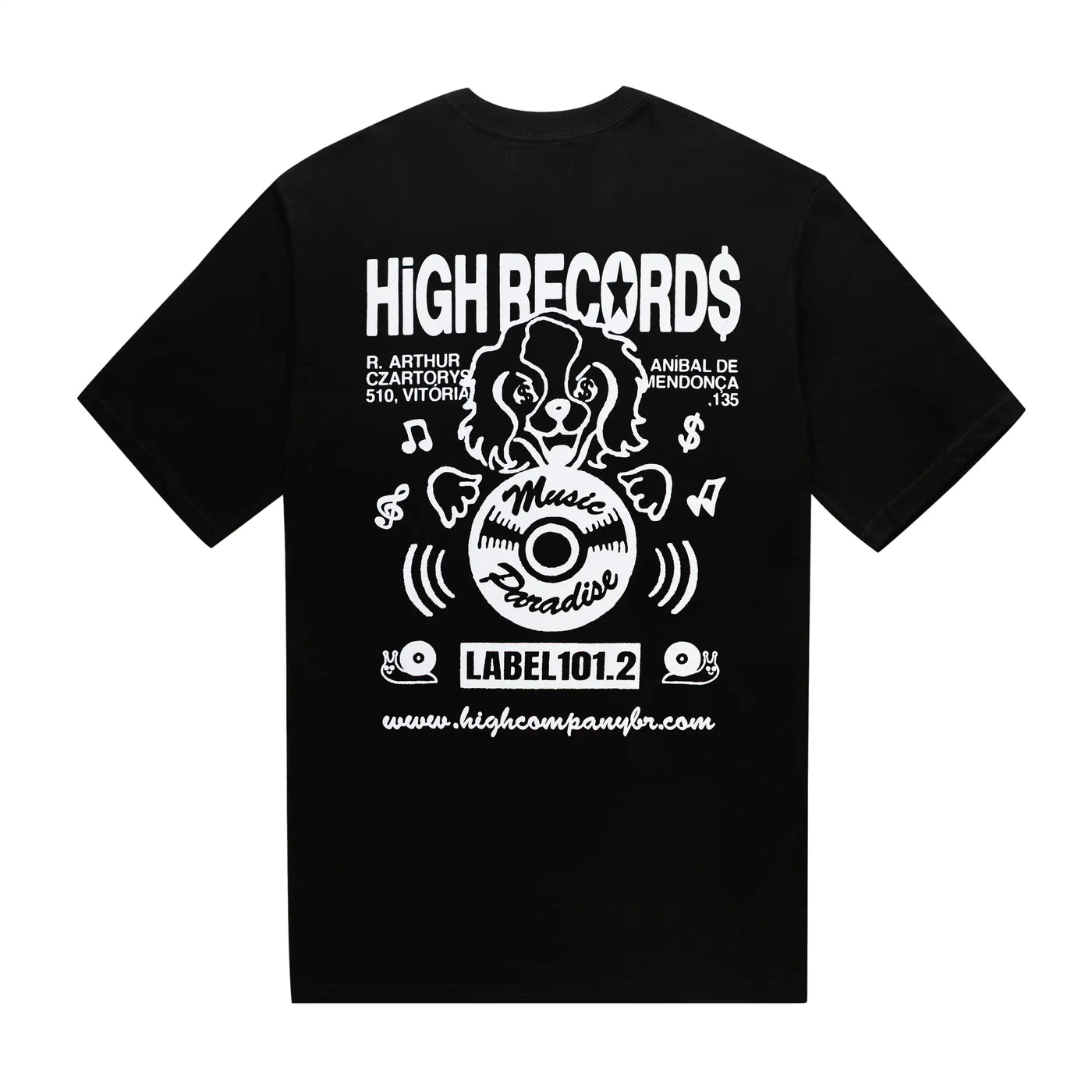 Records Tee Black