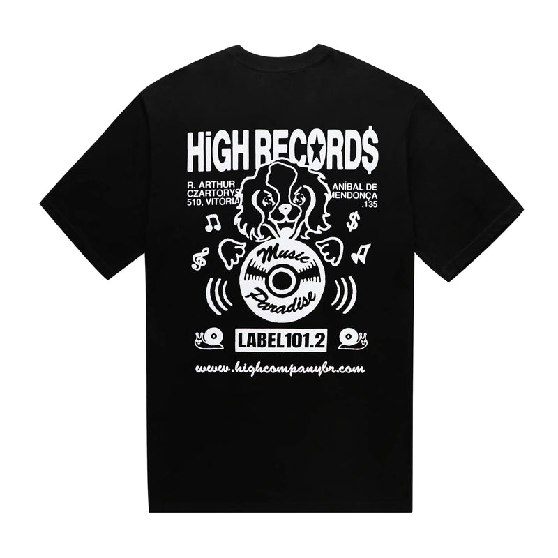Records Tee Black