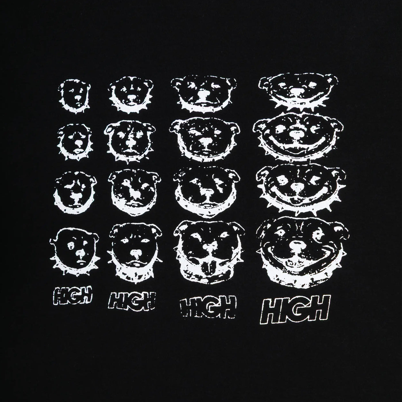 Puppy Grid Tee Black
