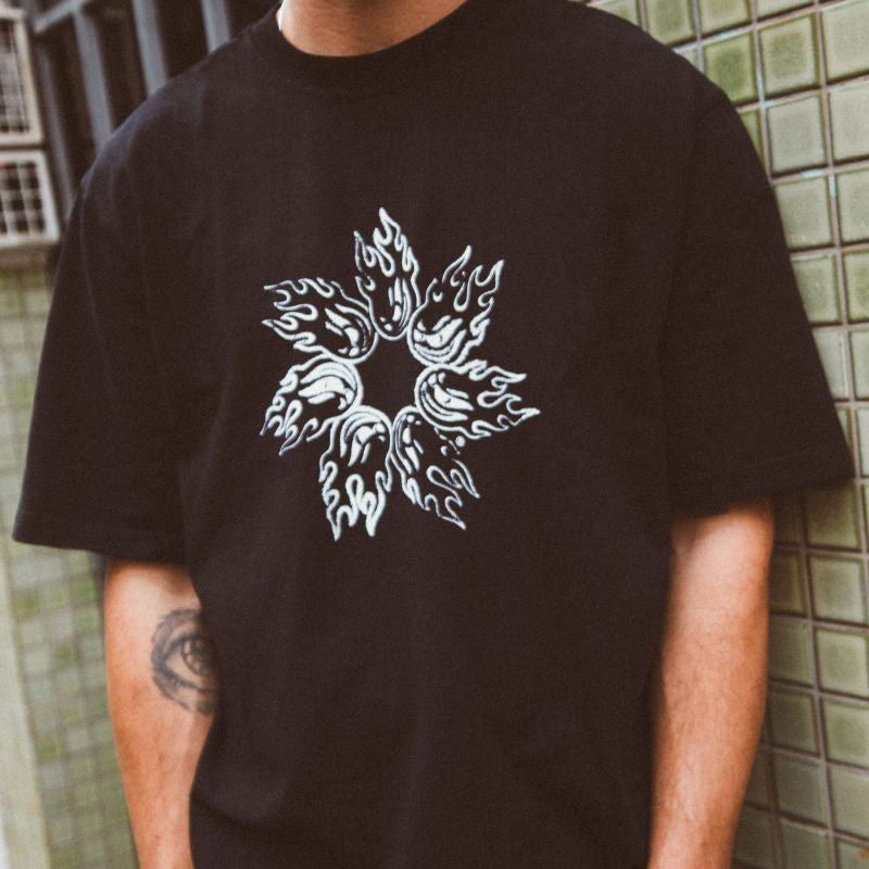 Tee Flame Spin Black