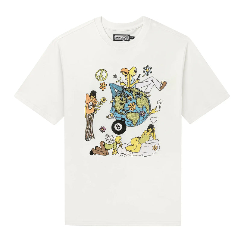 Tee Flower World White