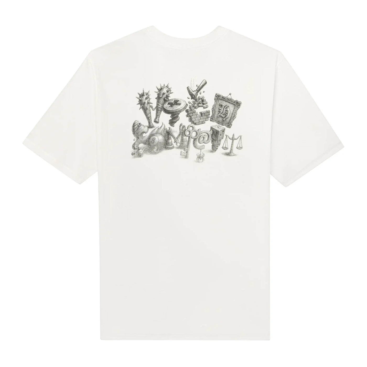 Tee Crazy Letters White