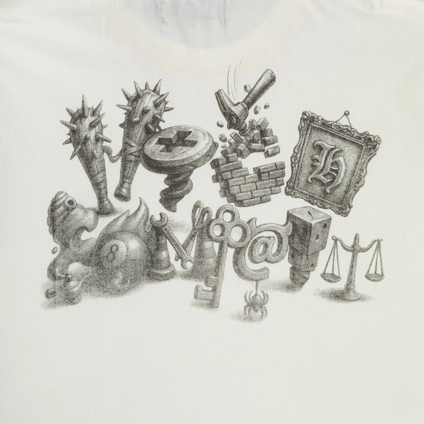 Tee Crazy Letters White