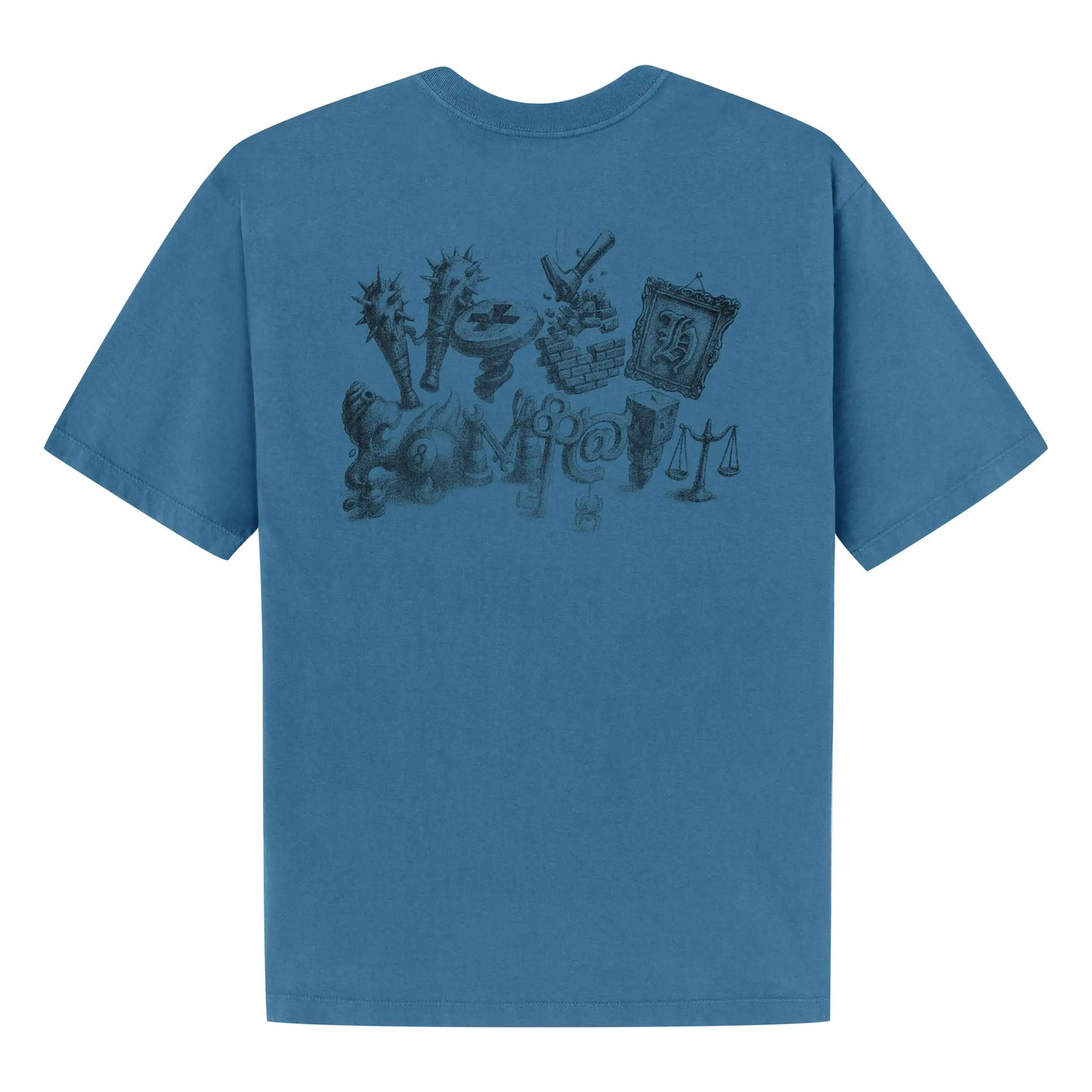 Tee Crazy Letters Blue