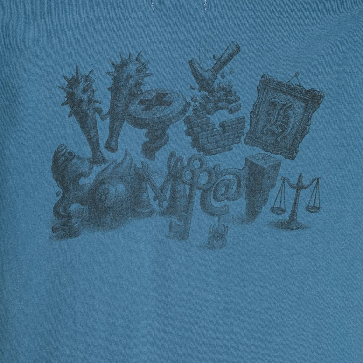 Tee Crazy Letters Blue