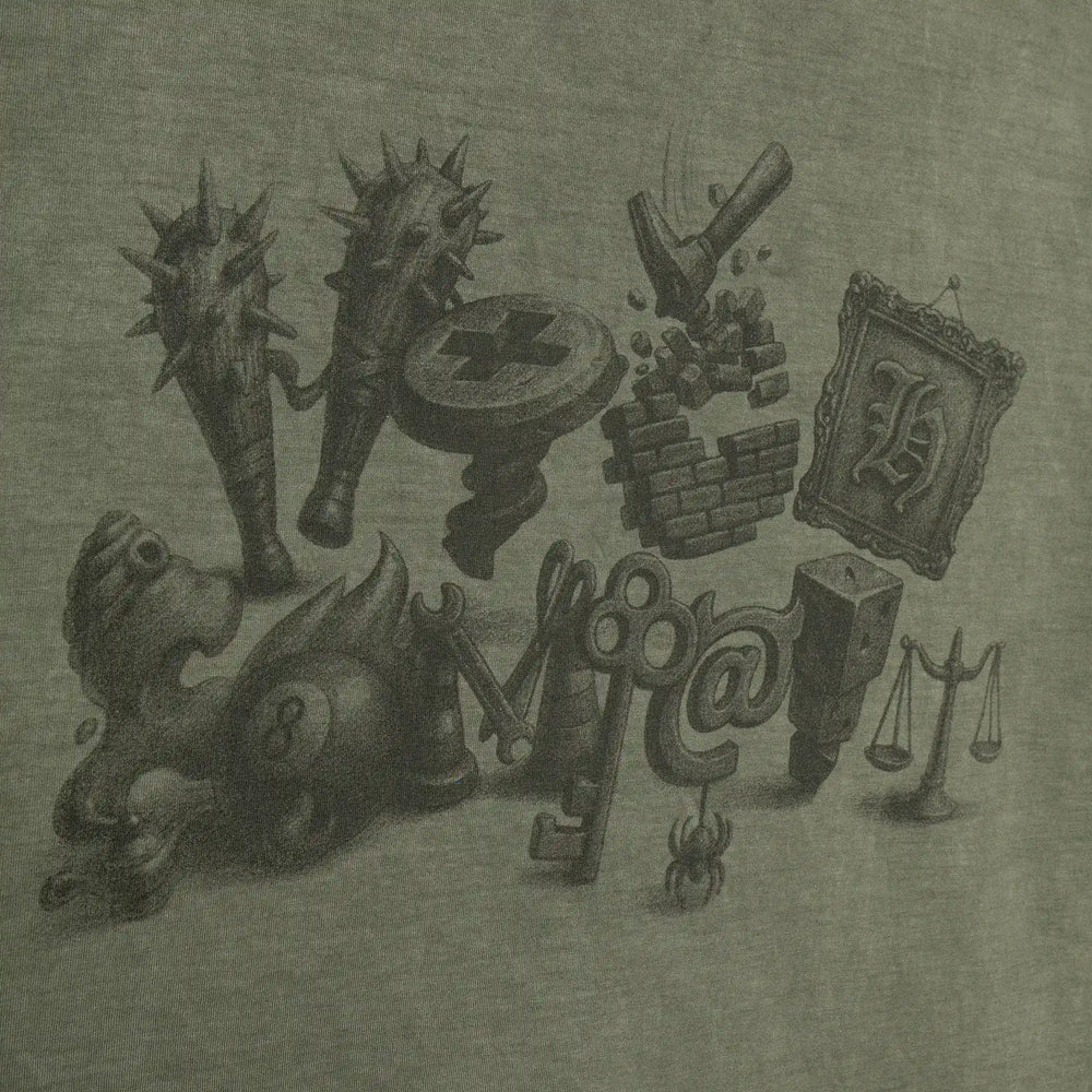 Tee Crazy Letters Green