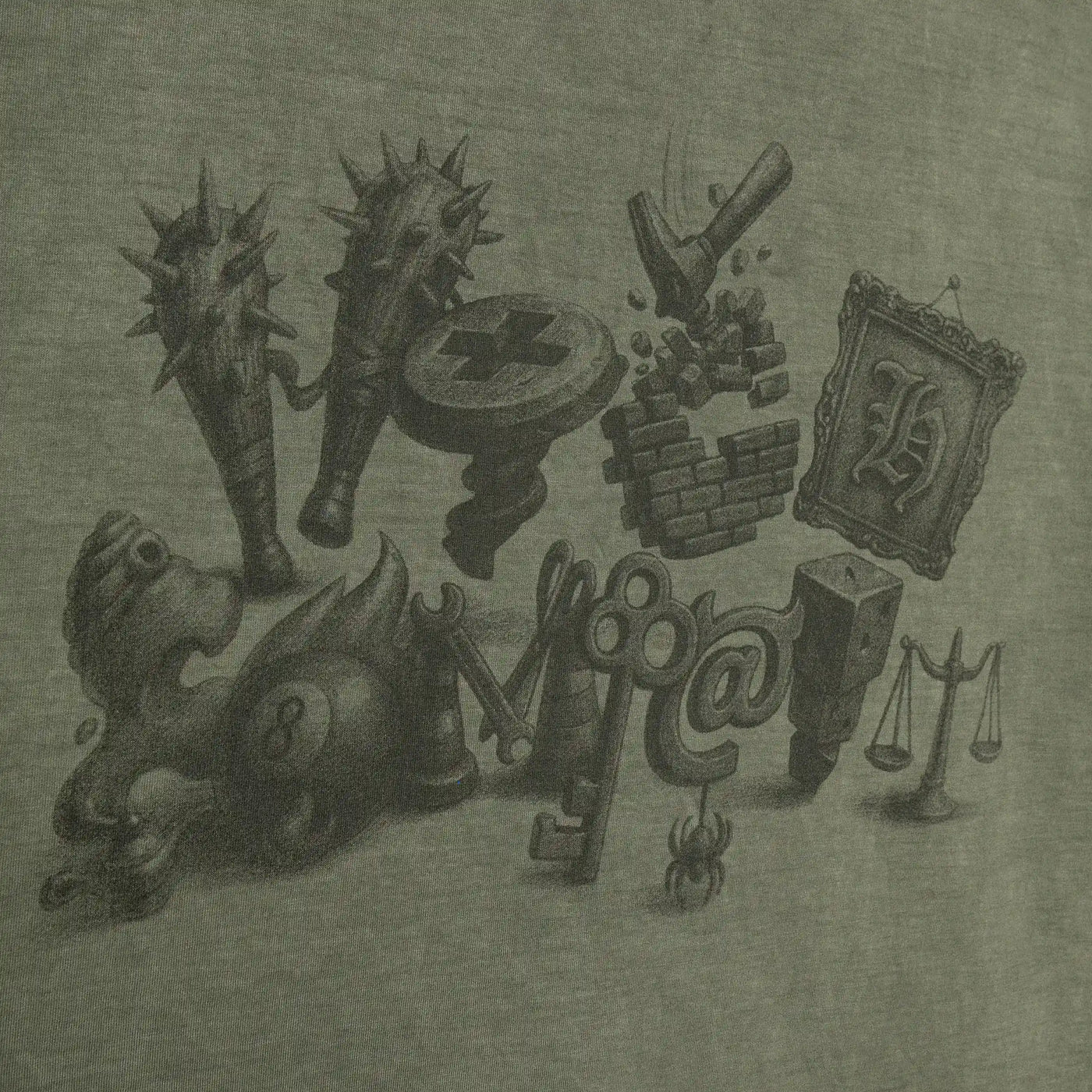 Tee Crazy Letters Green