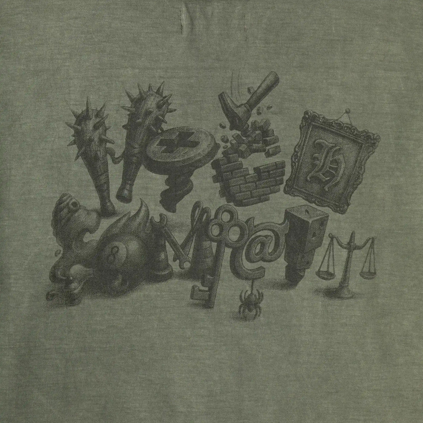 Tee Crazy Letters Green