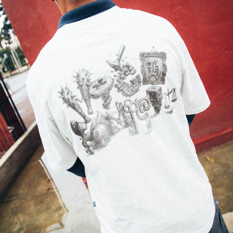 Tee Crazy Letters White