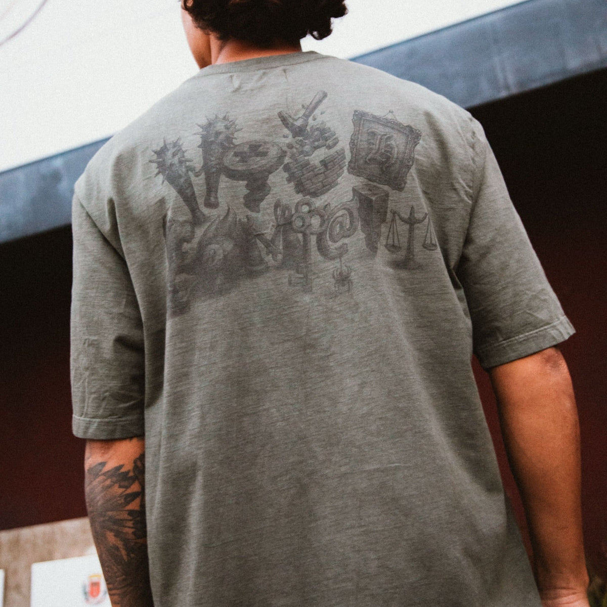 Tee Crazy Letters Green