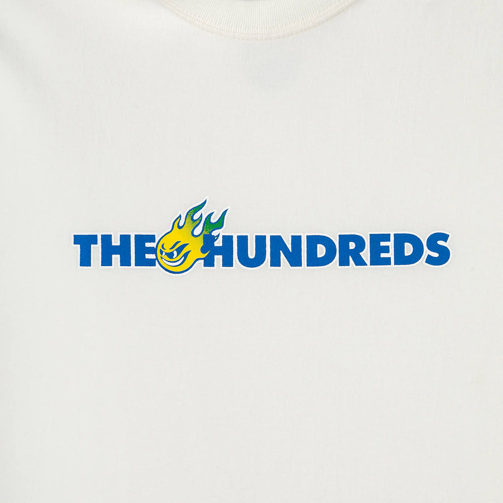Flames Bar Logo Tee White