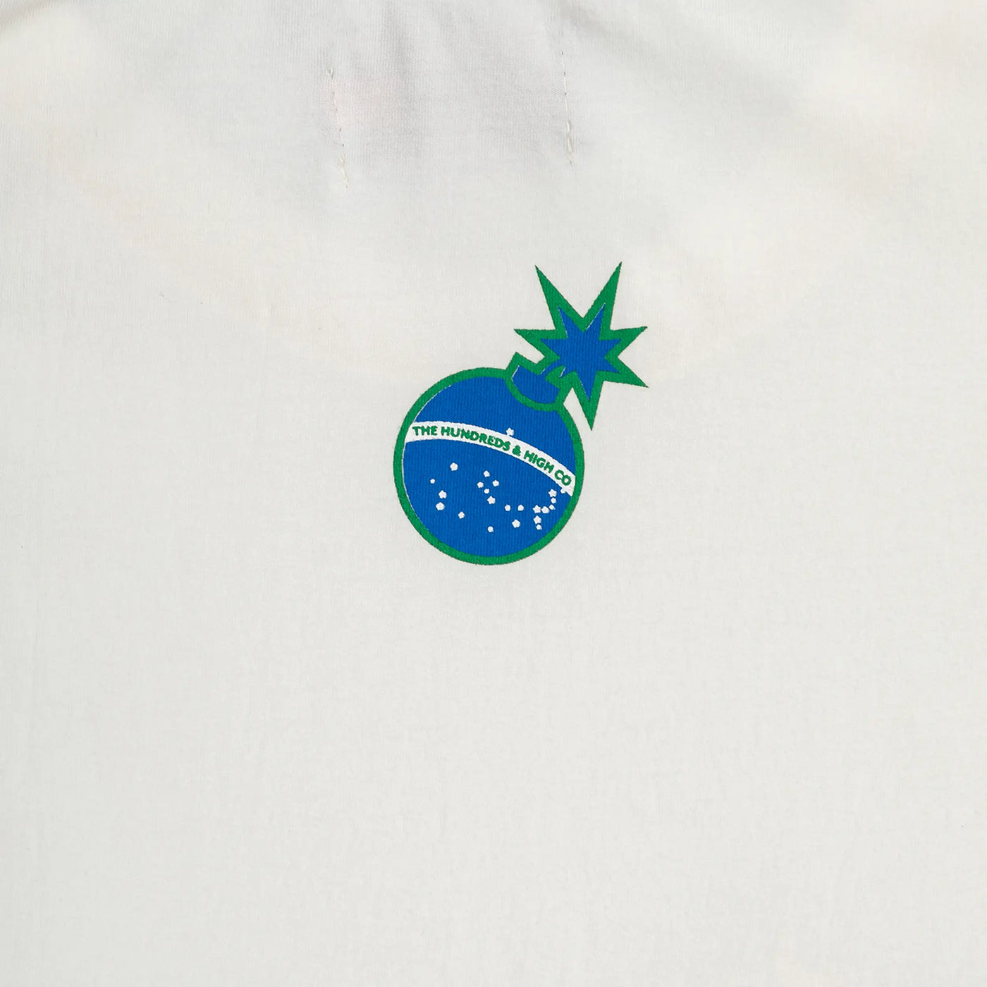 Flames Bar Logo Tee White