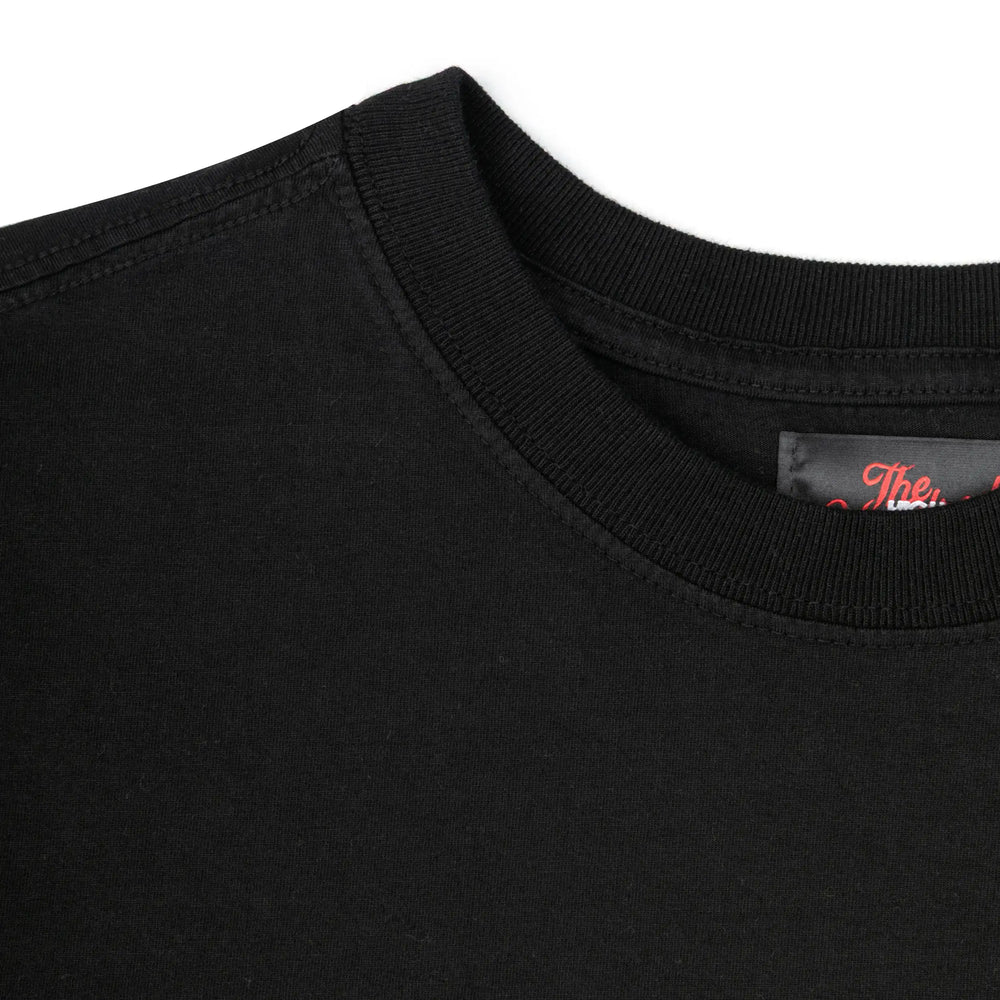Flames Bar Logo Tee Washed Black