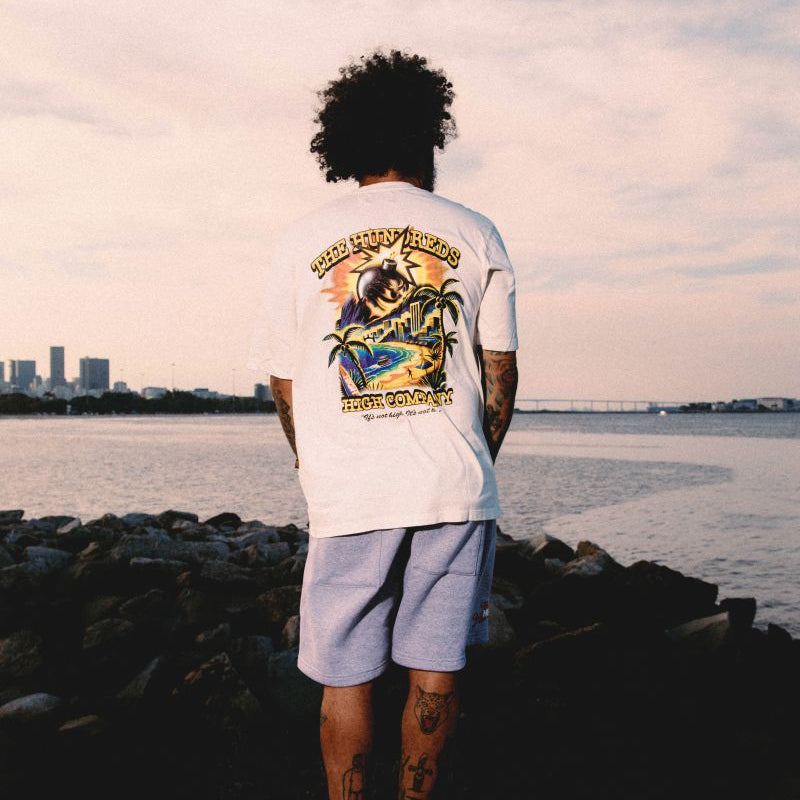 Adam Bomb Beach Tee White