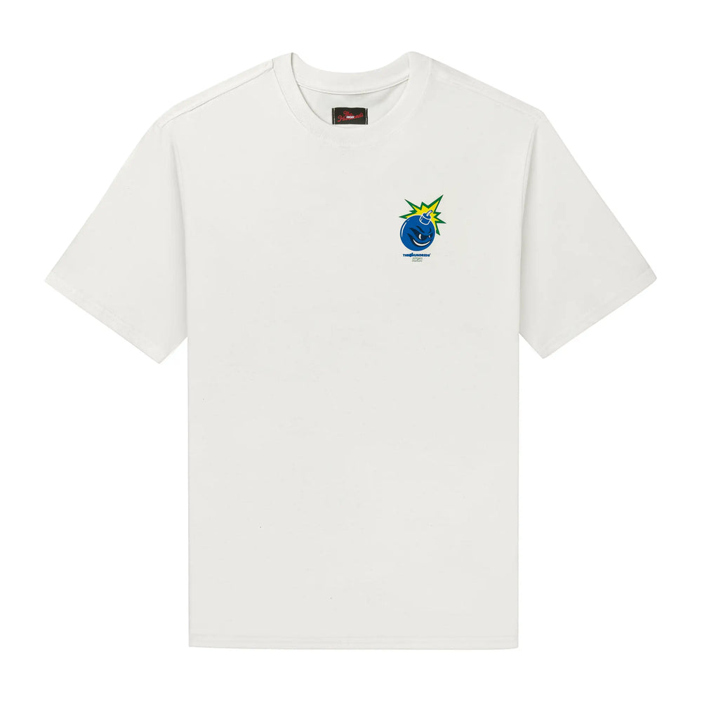 Adam Bomb Flames Tee White