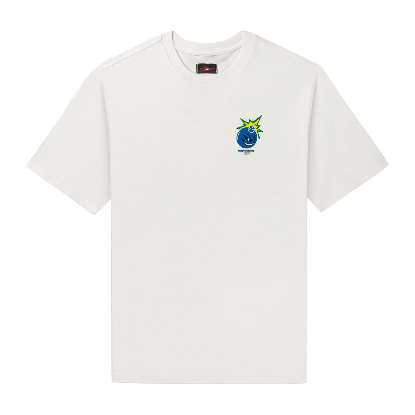 Adam Bomb Flames Tee White