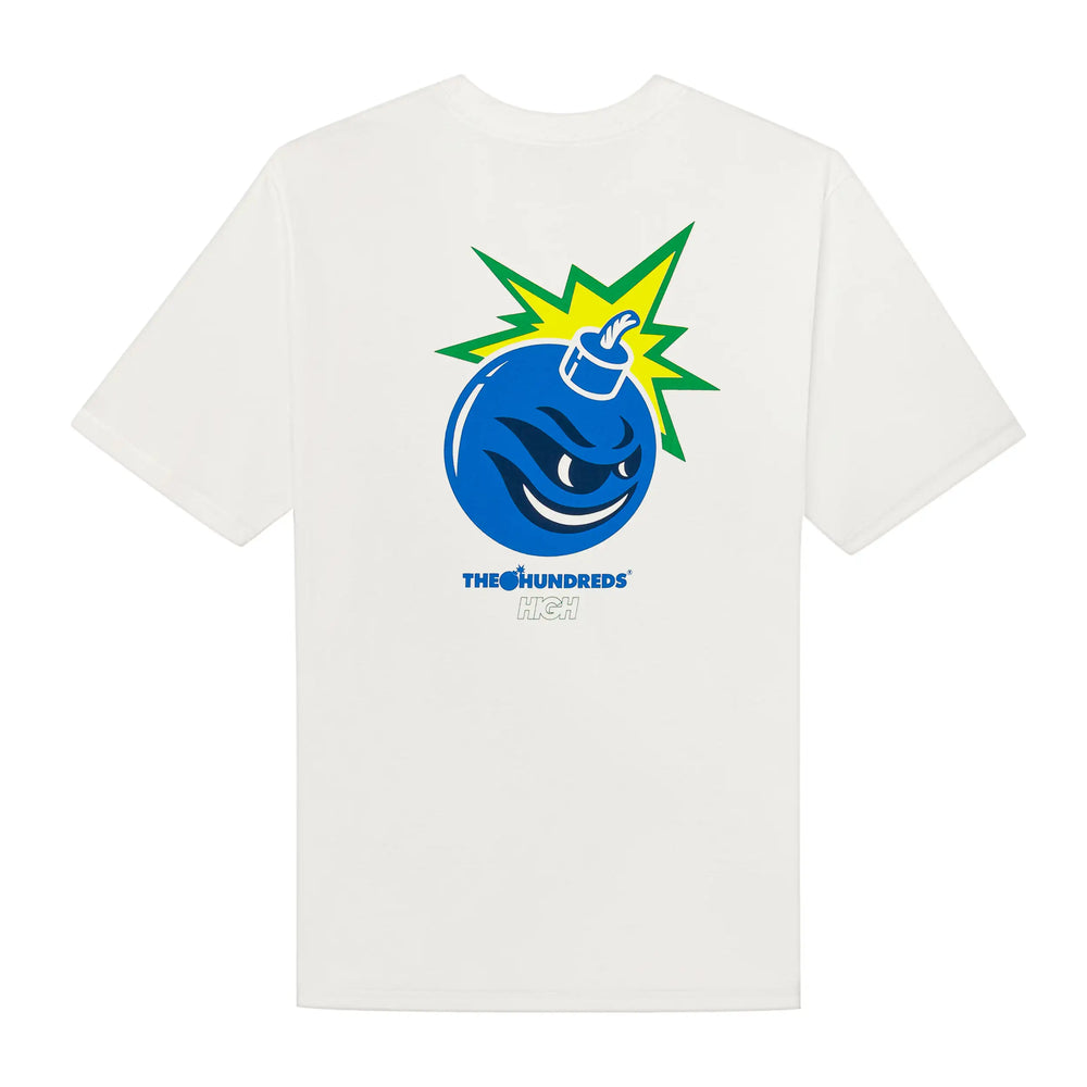 Adam Bomb Flames Tee White