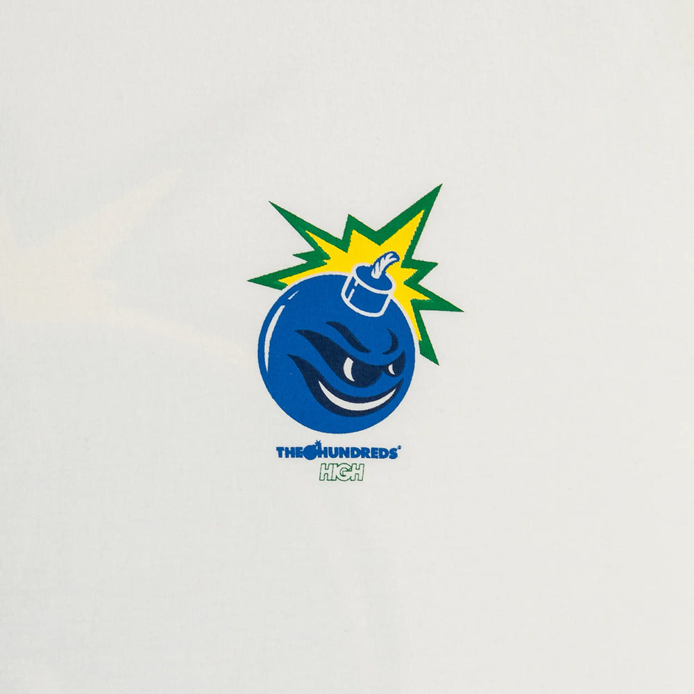 Adam Bomb Flames Tee White