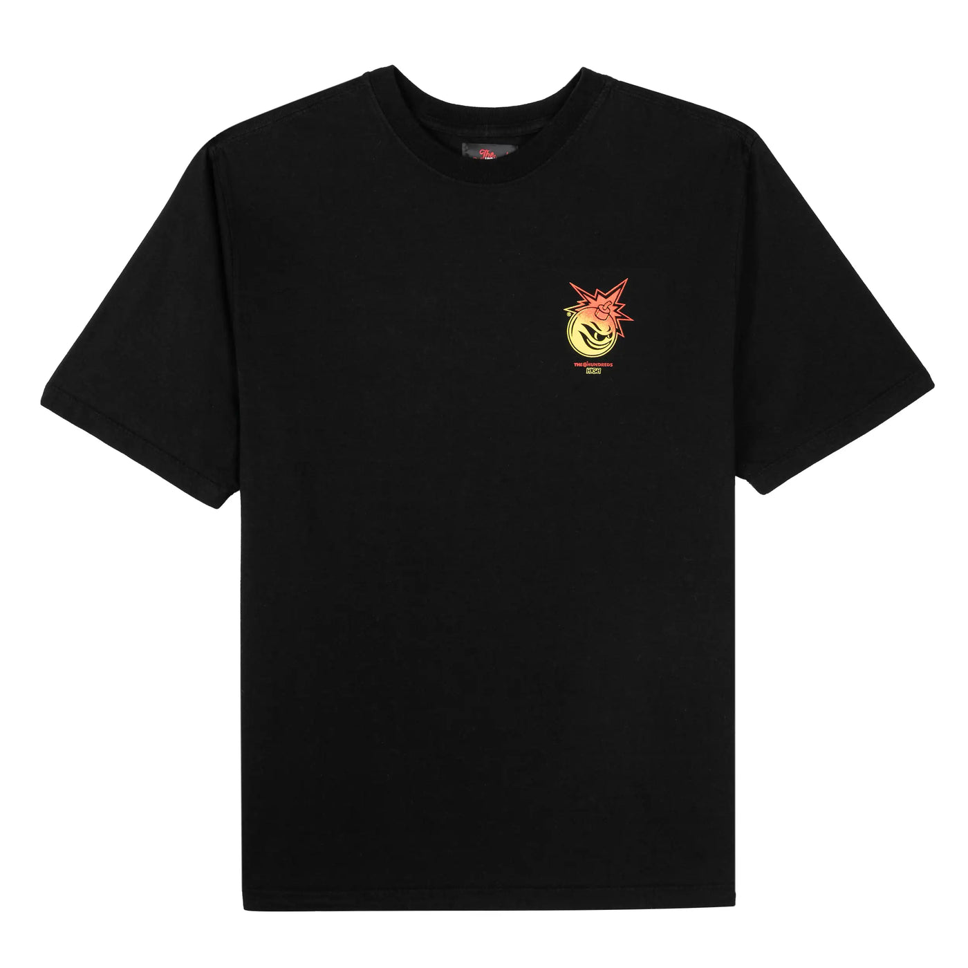Adam Bomb Flames Tee Washed Black