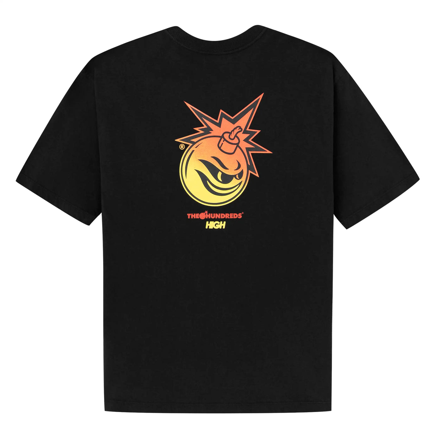 Adam Bomb Flames Tee Washed Black
