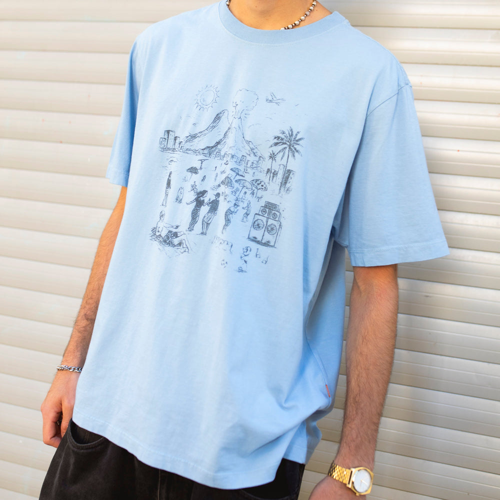 High Tide Tee Washed Blue