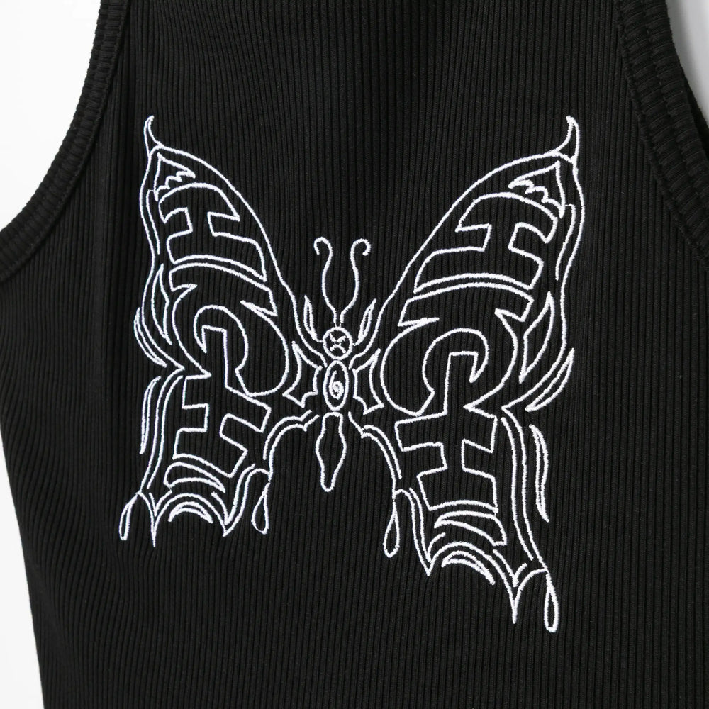 Tank Top Butterfly Black