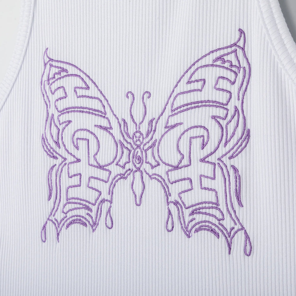 Tank Top Butterfly White