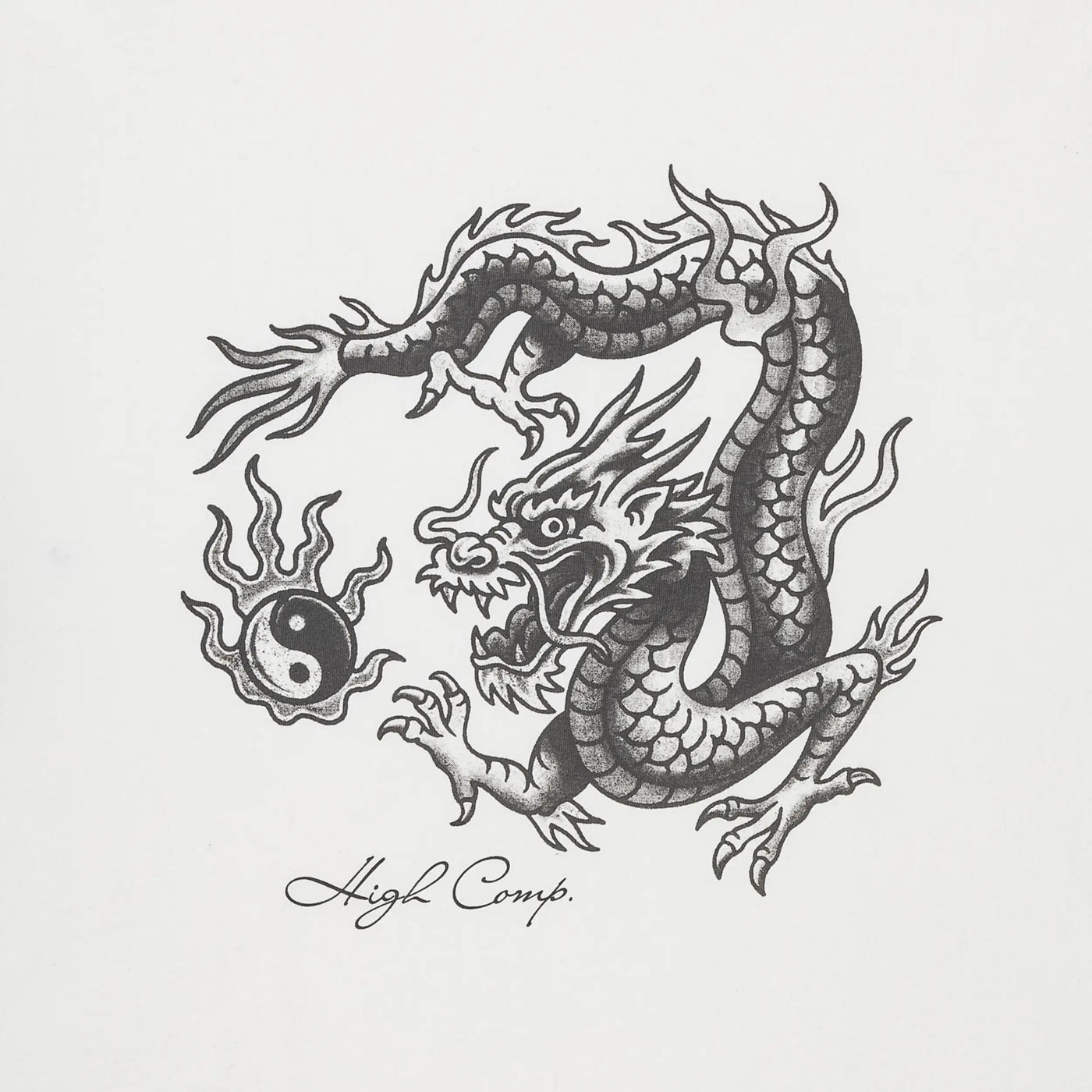 Tee Fire Dragon White