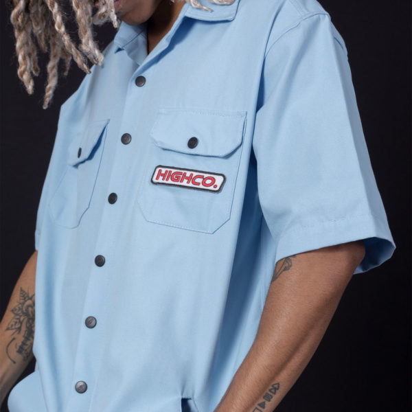 Cargo Button Shirt Blue - Image 7