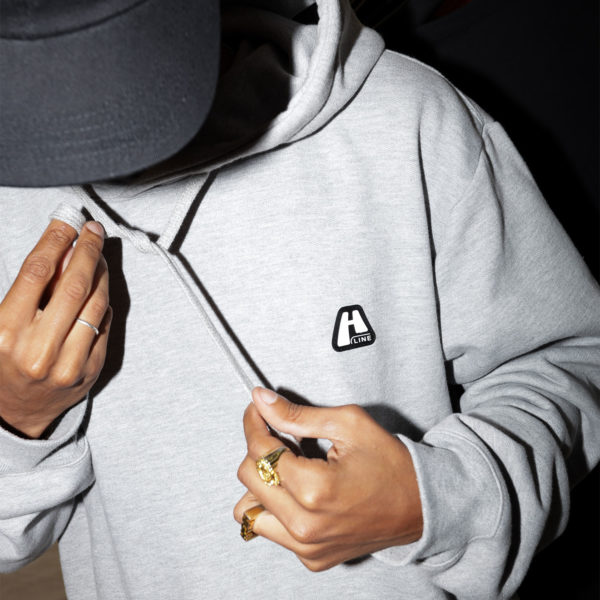 Hoodie Logo Line Heather Grey - Imagem 5