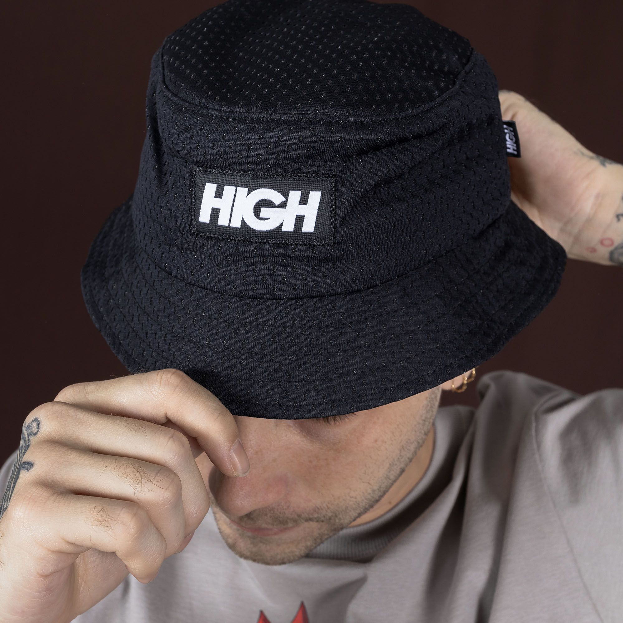 Mesh Bucket Hat Black