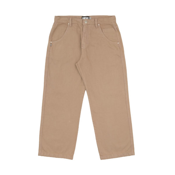 Jeans Pants Logo Line Beige