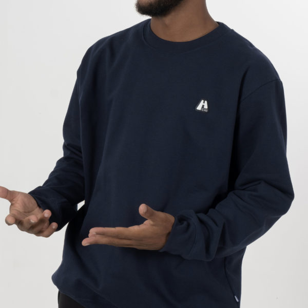 Crewneck Logo Line Navy - Image 4