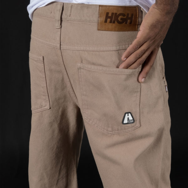 Jeans Pants Logo Line Beige - Imagem 5