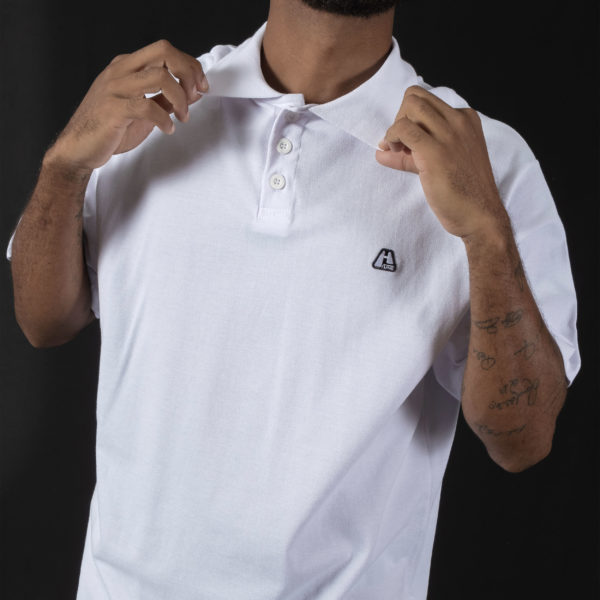 Polo Shirt Logo Line White - Image 4