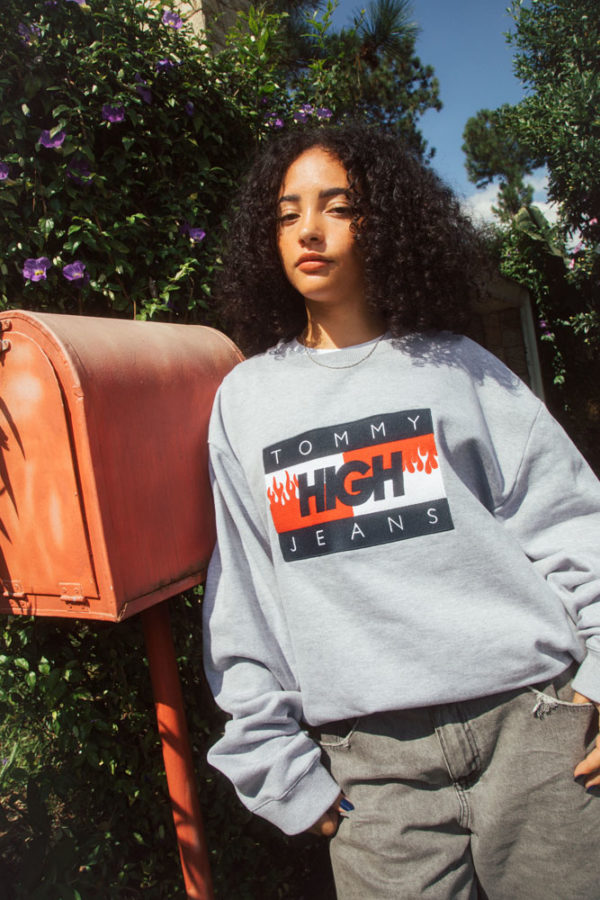 TJ x HIGH Crewneck Logo Heather Grey - Imagem 5