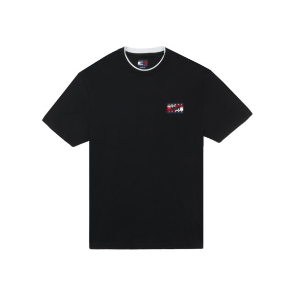 TJ x HIGH Double Collar Tee Black